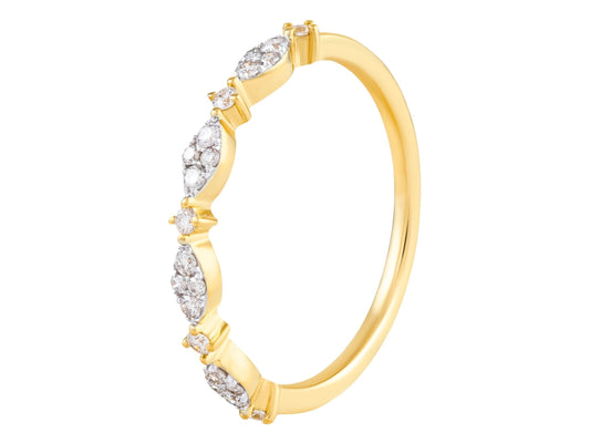 14K Yellow Gold Diamond Band, 0.31 CTW