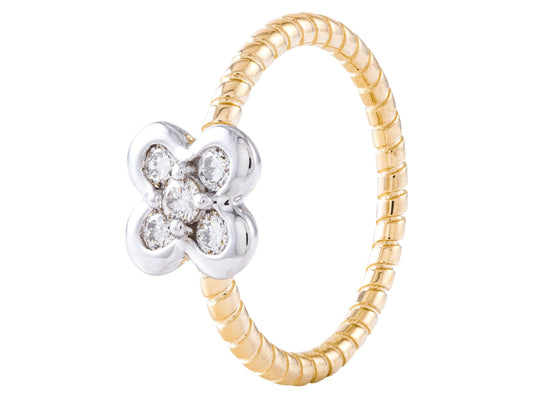 14K Yellow Gold Diamond Fashion Ring, 0.38 CTW