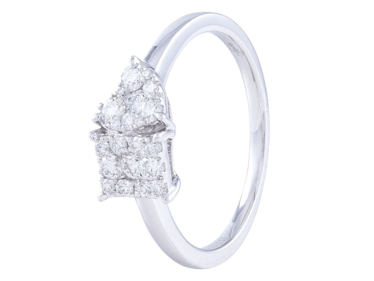 14kw "Toi et moi" (you and me) 0.41ctw diamond ring