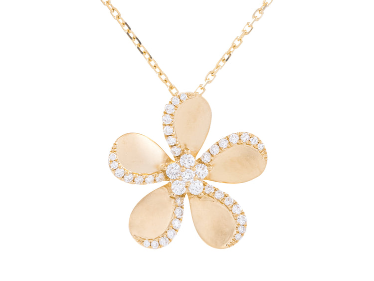 18K Yellow Gold Diamond Pendant with Bolo Chain, 0.43 CTW