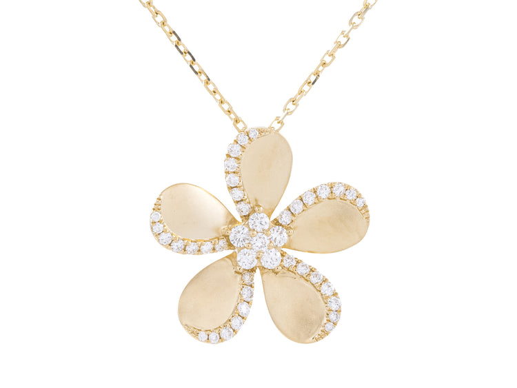 18K Yellow Gold Diamond Pendant with Bolo Chain, 0.43 CTW