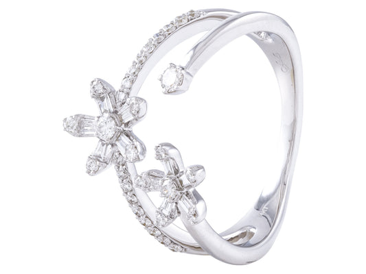 14K White Gold 0.35 CTW Diamond Ring