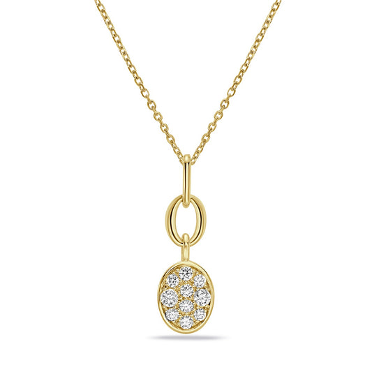 14K Yellow Gold Diamond Pendant .25 CTW