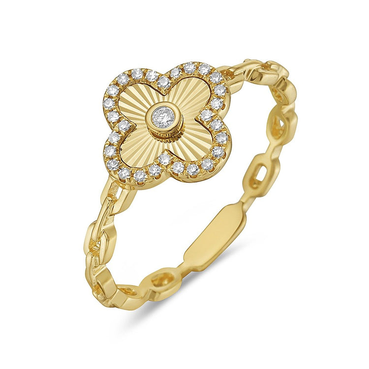 14K Yellow Gold Diamond Fashion Ring .10 CTW