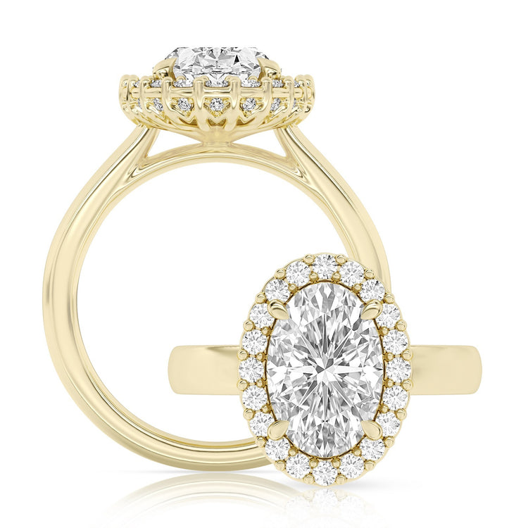 Vow by Lustig 14K Yellow Gold Diamond Semi-Mount Engagement Ring 0.48 CTW