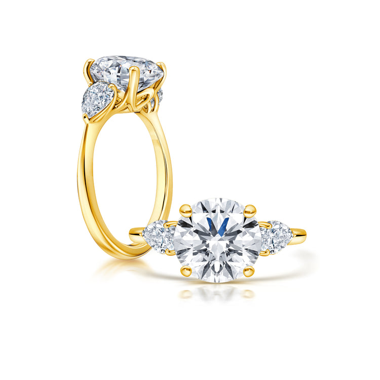 Vow by Lustig 14K Yellow Gold Diamond Semi-Mount Engagement Ring 0.66 CTW