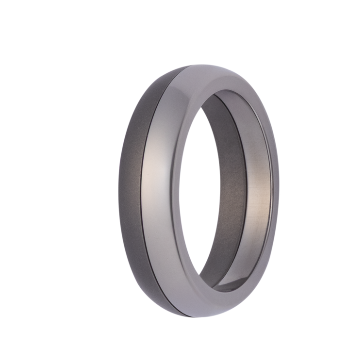 6MM Titanium Pull-Apart Men's Band with Hidden "My Better Half" Engraving