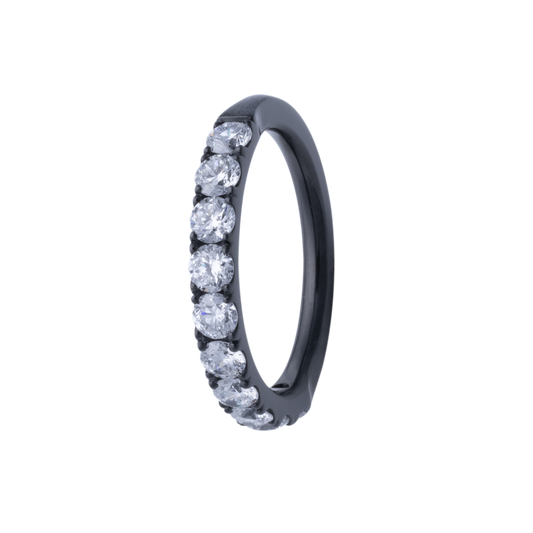 3MM Tapered Zirconium Lab Grown Diamond Half-Eternity Band