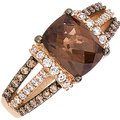Le Vian rose gold diamond and smoky quartz ring