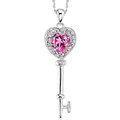 Sterling Silver Pink Sapphire Pendant