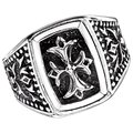Stainless steel gothic cross ring