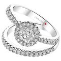 White gold halo engagement ring
