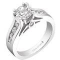 White gold semi-mount engagement ring