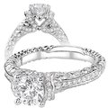White gold semi-mount engagement ring