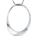 Elle - sterling silver oval pendant
