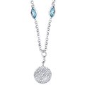 Sterling silver necklace with blue topaz accents