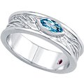 Sterling silver ring with blue topaz