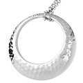 Sterling silver hammered circle pendant