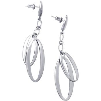 Sterling silver oval dangles