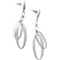 Sterling silver oval dangles