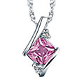Platina4 Pink Sapphire Pendant