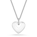 Argentium silver heart pendant