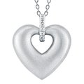 Argentium silver heart pendant