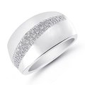 Argentium silver diamond ring