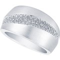 Argentium silver diamond ring