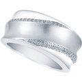 Argentium silver diamond ring
