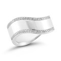 Argentium silver diamond ring