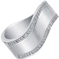 Argentium silver diamond ring