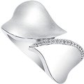 Argentium silver diamond ring