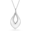Argentium silver diamond pendant