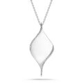 Argentium silver diamond pendant