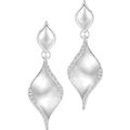 Argentium silver diamond earrings