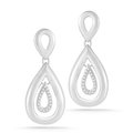 Argentium silver diamond earrings