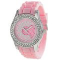 Women's watch with pink dial and strap
