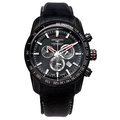 Unisex black chronograph watch