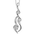 White gold diamond waterfall pendant