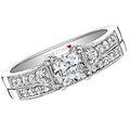 Gold bridal set with princess cut center