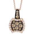 Le Vian rose gold pendant with chocolate diamonds