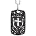 Men's stainless steel dog tag