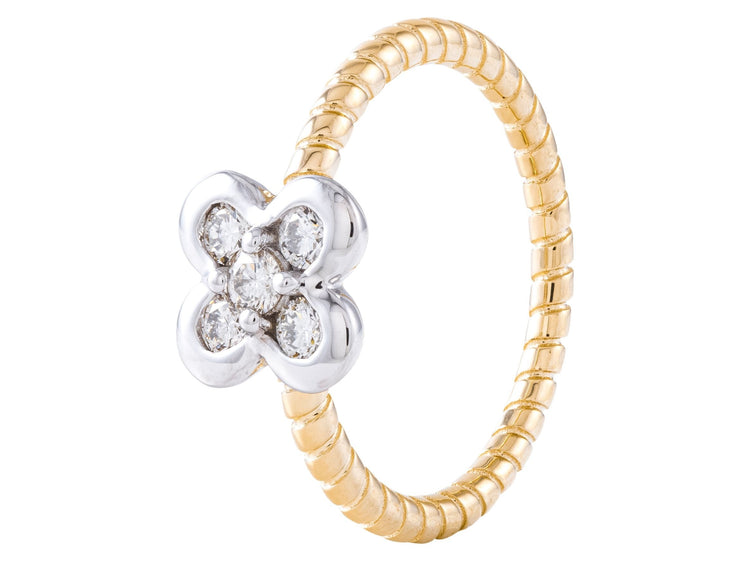 14K Yellow Gold Diamond Fashion Ring, 0.38 CTW