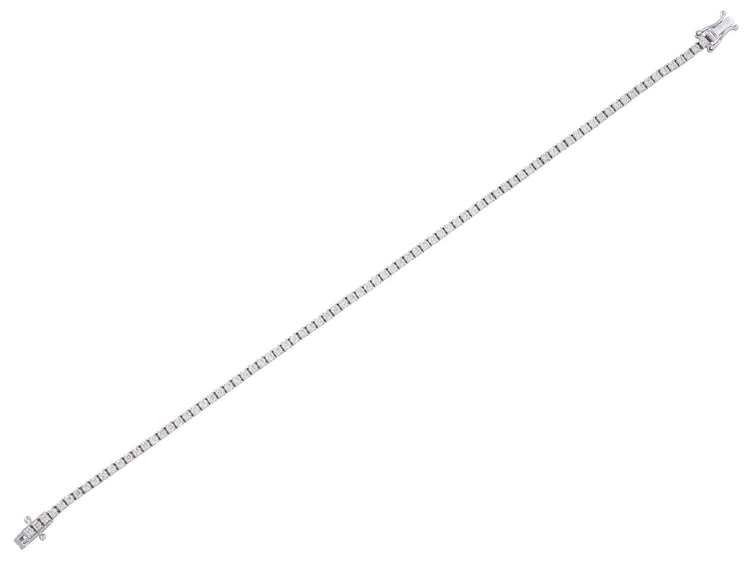 14K White Gold 1.61 CTW Diamond Tennis Bracelet, 7 Inch