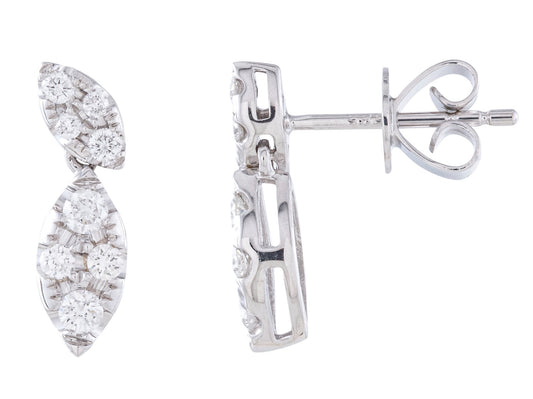 14K White Gold 0.30 CTW Diamond Earrings