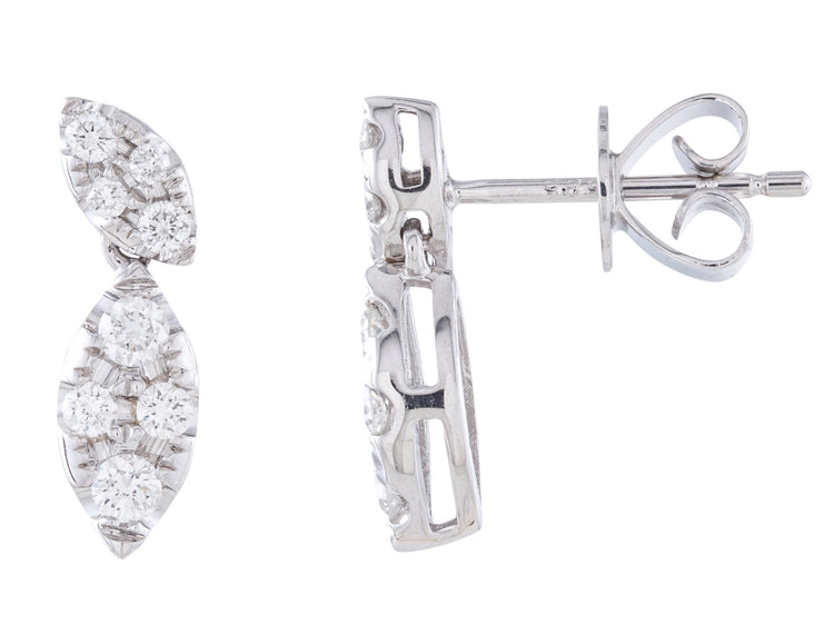 14K White Gold 0.30 CTW Diamond Earrings
