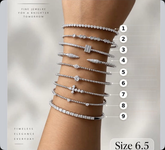 Bracelet 3 of 9 in the stack - 14K white gold lab-grown diamond line bracelet with a raised barrel station, 1.60 CTW, at Lustig Jewelers Vernon Hills