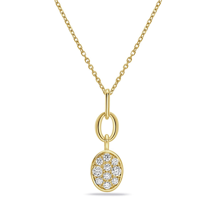 14K Yellow Gold Diamond Pendant .25 CTW