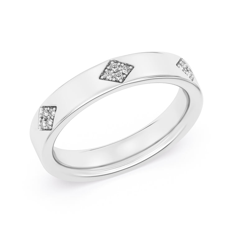Vow by Lustig 14K White Gold Diamond Wedding Band 0.08 CTW